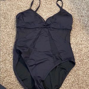 Women’s black swim one piece